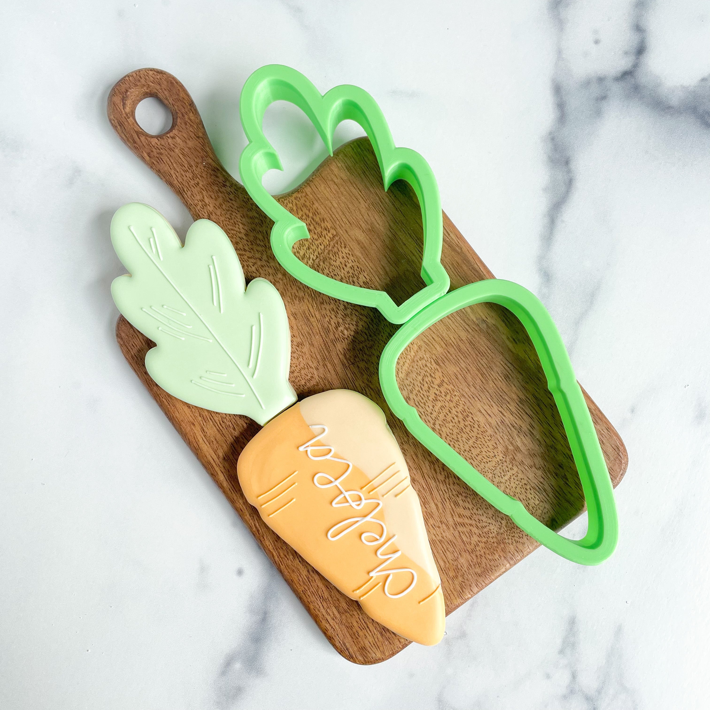 Floral Carrot Cookie Cutter - KaleidaCuts