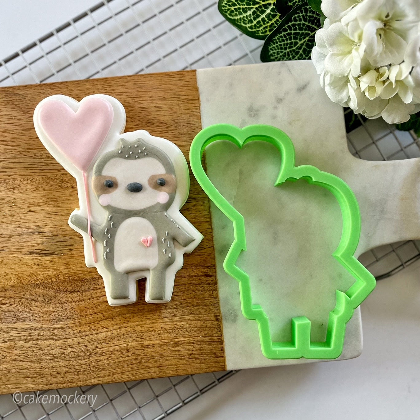 Modern Sloth Valentine Set of 2 Cookie Cutters