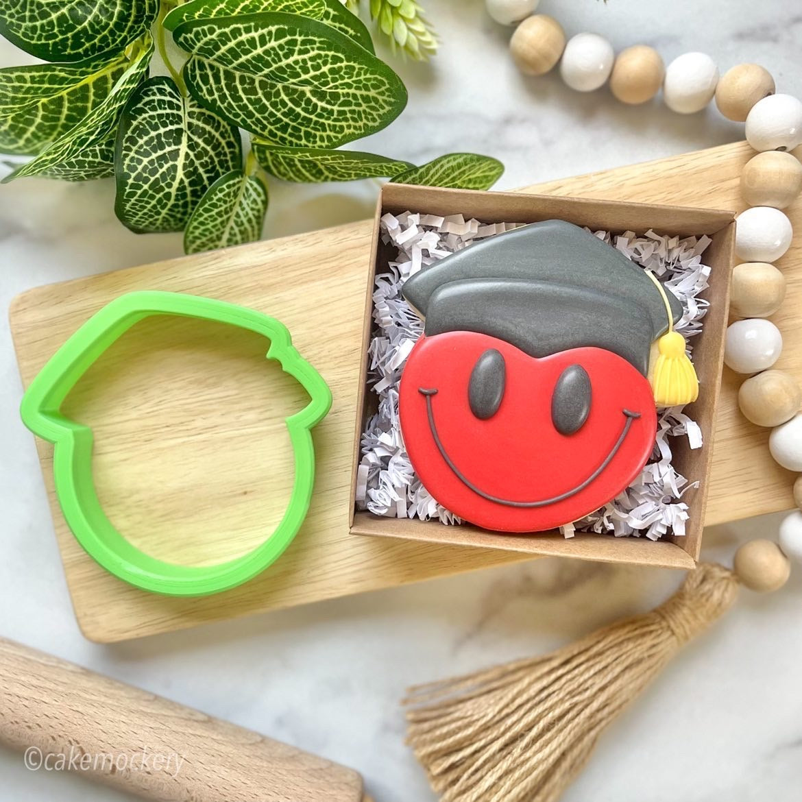 Smiley Face Grad Cookie Cutter