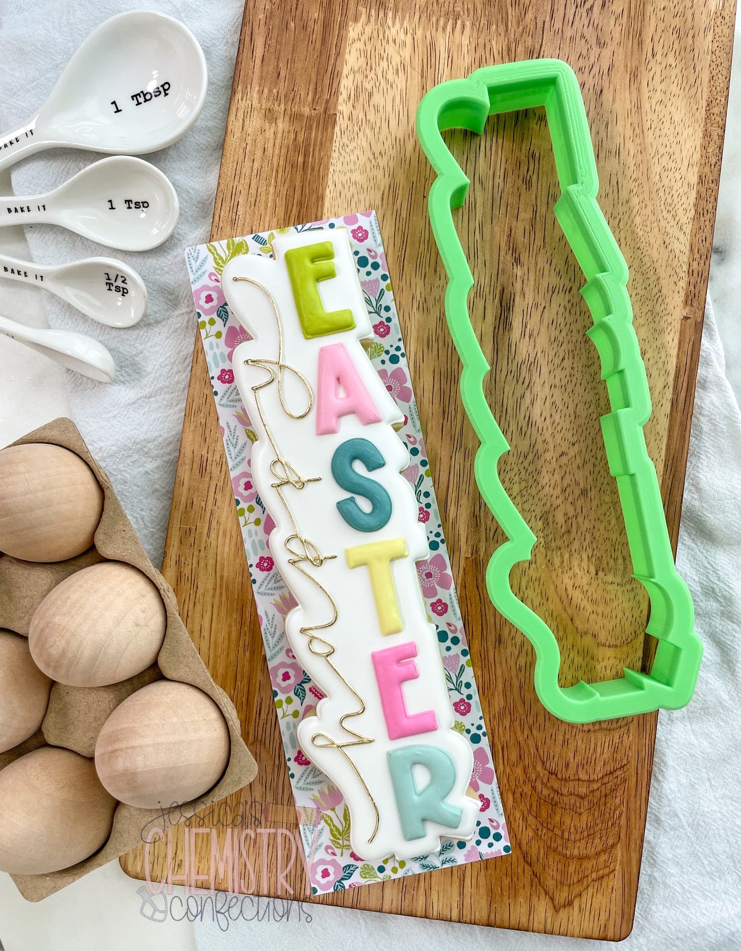 Skinny Happy Easter Cookie Cutter