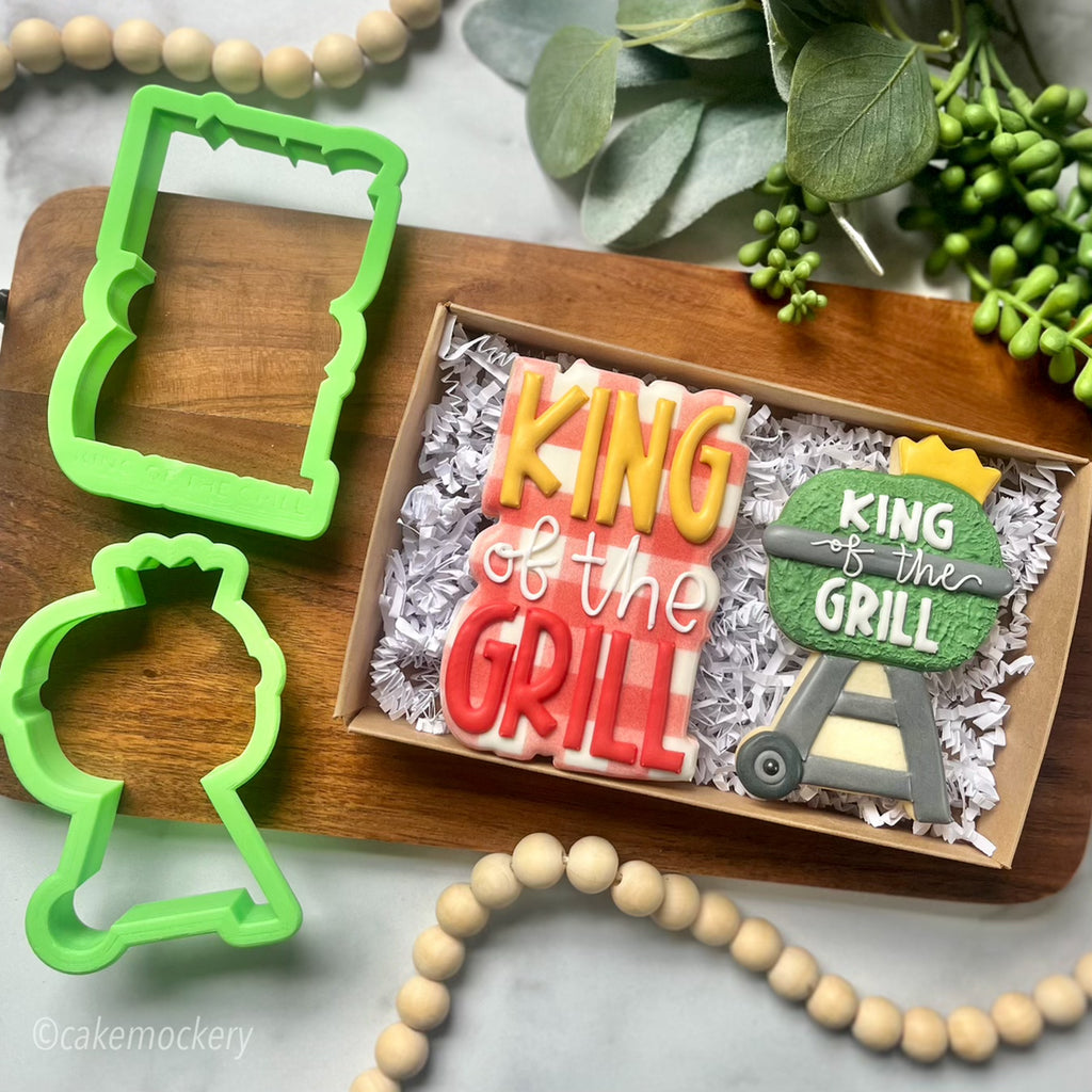 King of the Grill Set of 2 Cookie Cutters - KaleidaCuts