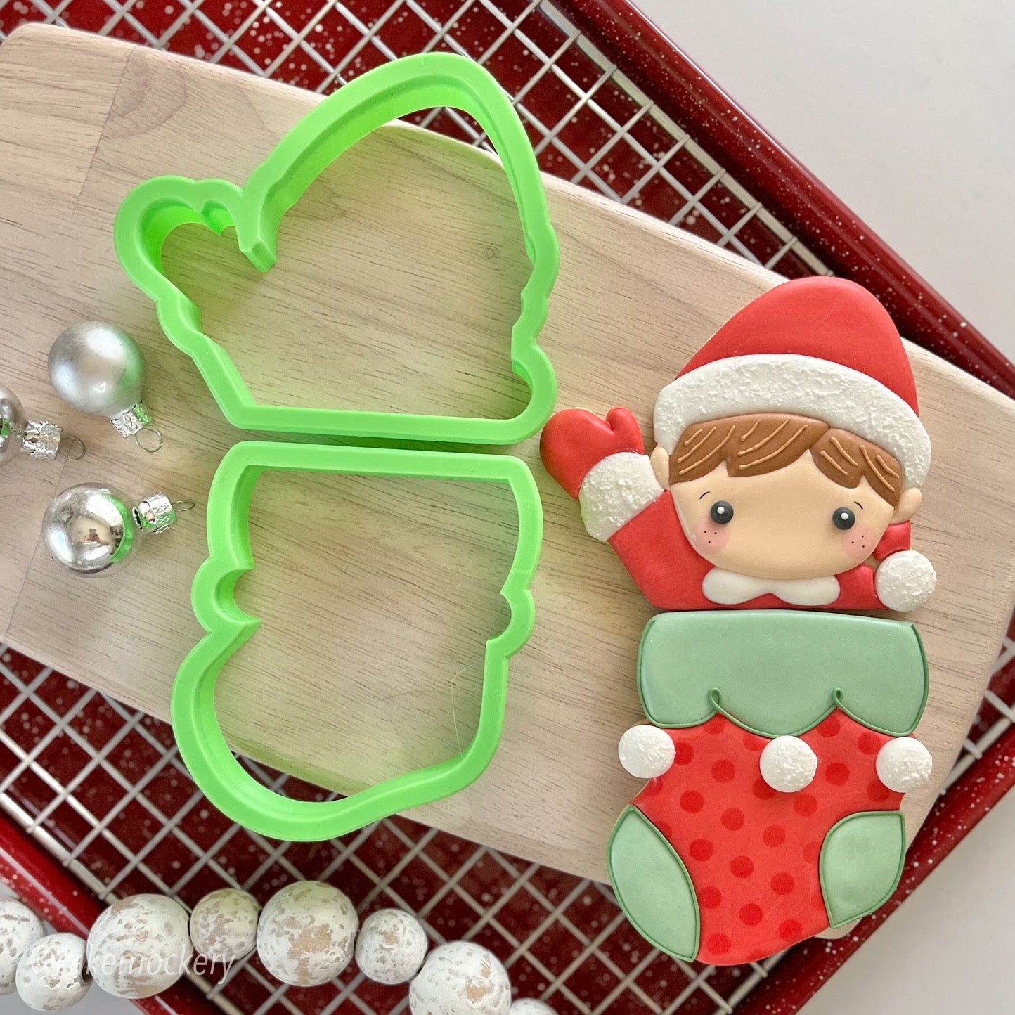 Waving Elf Set of 2 Cookie Cutters - KaleidaCuts